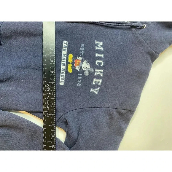 VINTAGE Disney Sweater Hoodie Blue Full Zip Long Sleeve Men M Made In USA 90s - Picture 7 of 9